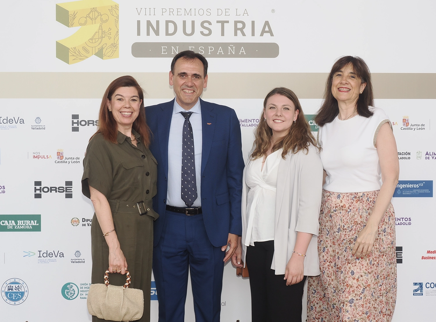 Marta Ingelmo, de la Universidad de Valladolid, Uva; Santiago Miguel, presidente de Vitartis; Isabel Monge, de la Uva, y Begoña González, de la Facultad de Comercio de la Uva.